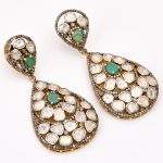 DIAMOND & STONE EARRING