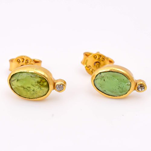 DIAMOND & STONE EARRING