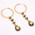 DIAMOND & STONE EARRING