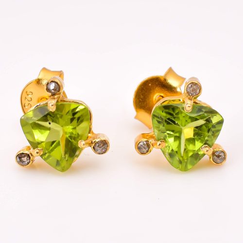 DIAMOND & STONE EARRING