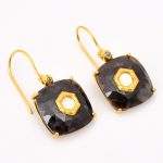 DIAMOND & STONE EARRING