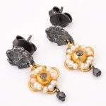 DIAMOND & STONE EARRING