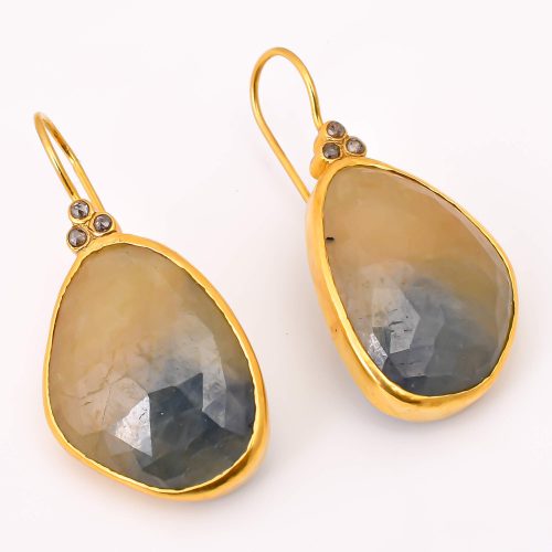 DIAMOND & STONE EARRING