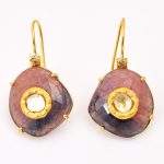 DIAMOND & STONE EARRING