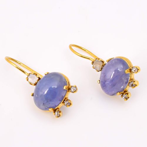 DIAMOND & STONE EARRING