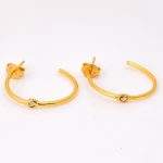 DIAMOND & STONE EARRING