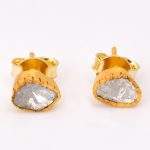 DIAMOND & STONE EARRING