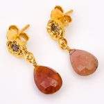 DIAMOND & STONE EARRING