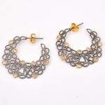 DIAMOND & STONE EARRING