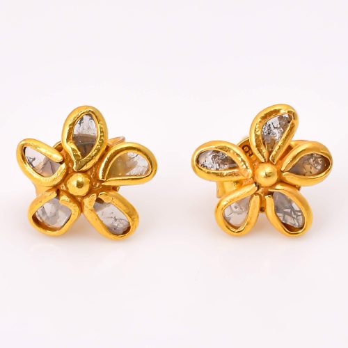 DIAMOND & STONE EARRING