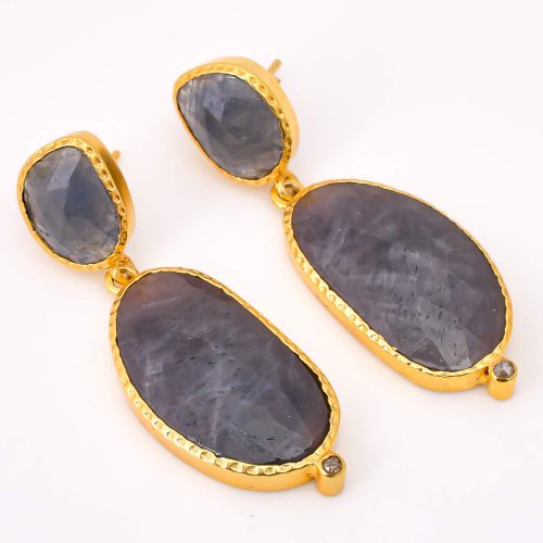 DIAMOND & STONE EARRING