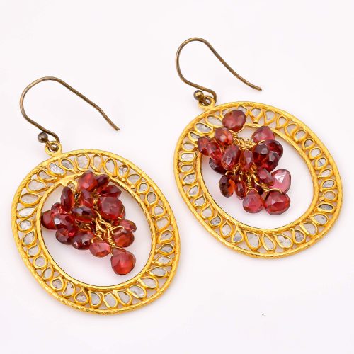 DIAMOND & STONE EARRING