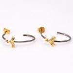DIAMOND & STONE EARRING