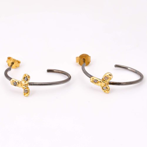 DIAMOND & STONE EARRING
