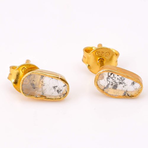 DIAMOND & STONE EARRING