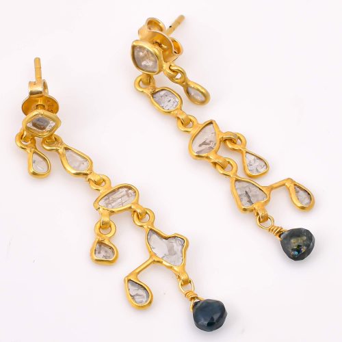 DIAMOND & STONE EARRING