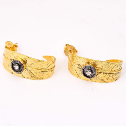 DIAMOND & STONE EARRING