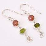 DIAMOND & STONE EARRING