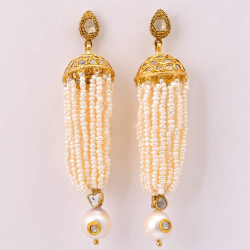 DIAMOND & STONE EARRING