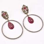 DIAMOND & STONE EARRING
