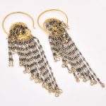 DIAMOND & STONE EARRING