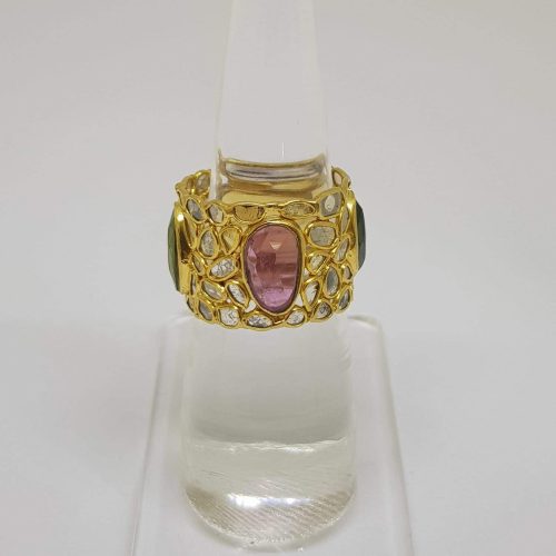 DIAMOND & STONE RING