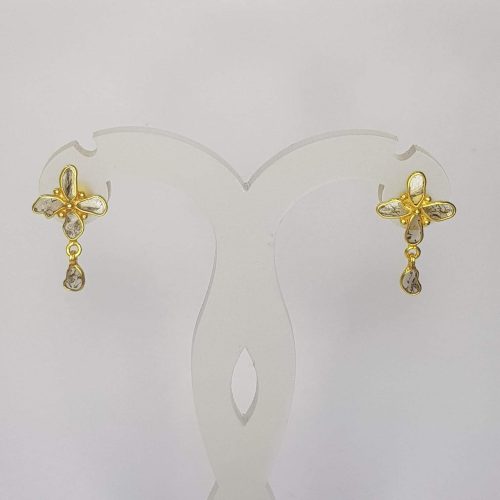 DIAMOND & STONE EARRING