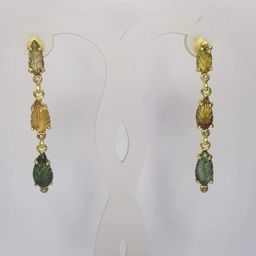 DIAMOND & STONE EARRING