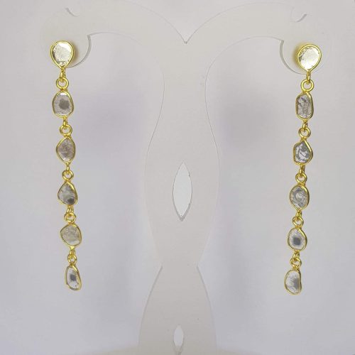 DIAMOND & STONE EARRING