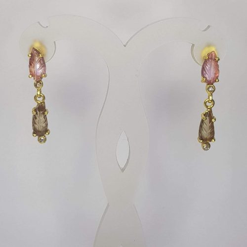 DIAMOND & STONE EARRING