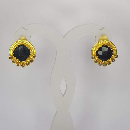 DIAMOND & STONE EARRING