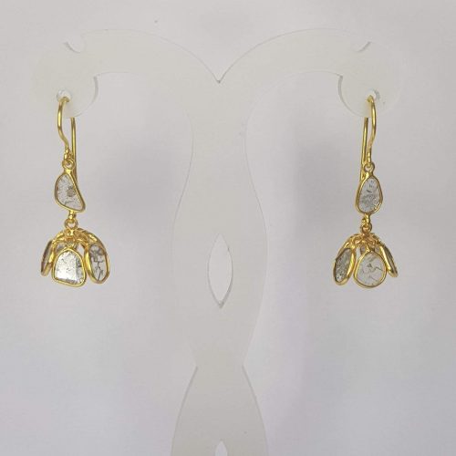 DIAMOND & STONE EARRING
