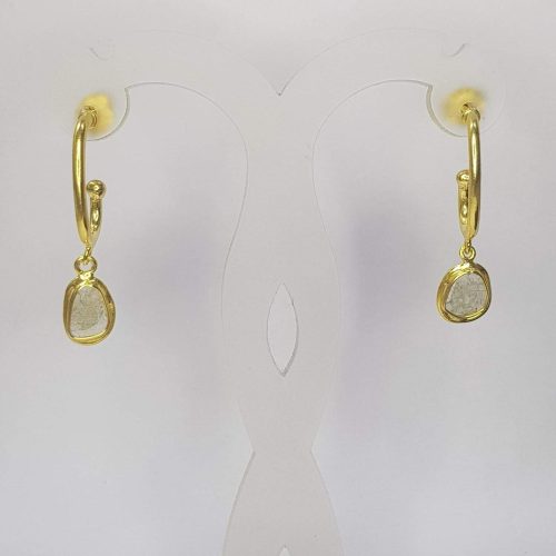DIAMOND & STONE EARRING