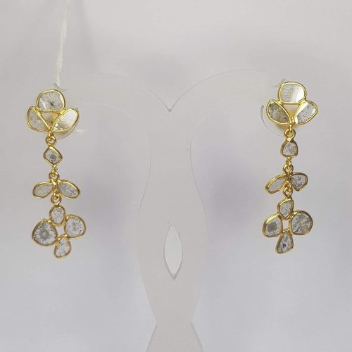 DIAMOND & STONE EARRING
