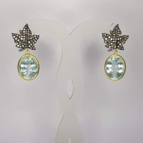 DIAMOND & STONE EARRING