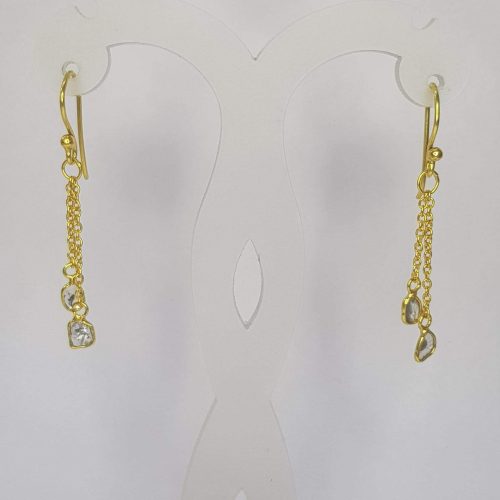 DIAMOND & STONE EARRING