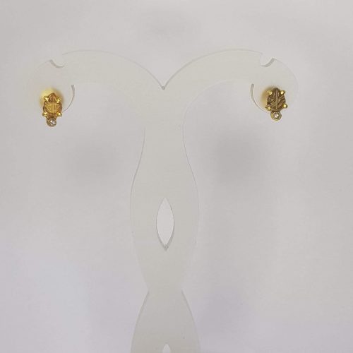 DIAMOND & STONE EARRING
