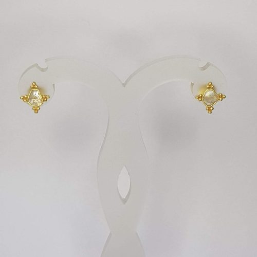 DIAMOND & STONE EARRING
