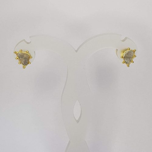 DIAMOND & STONE EARRING