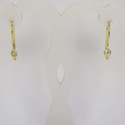 DIAMOND & STONE EARRING