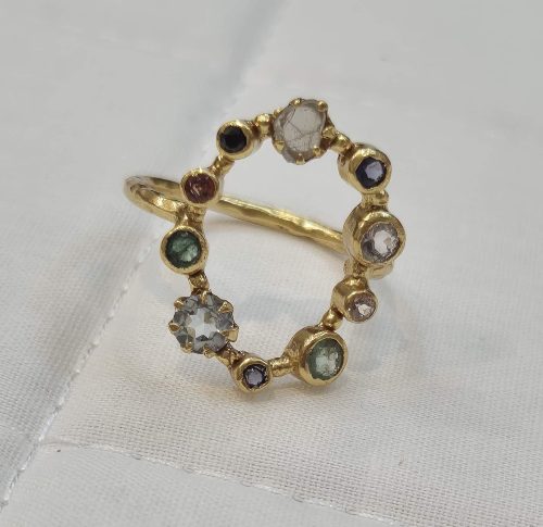 DIAMOND & STONE RING