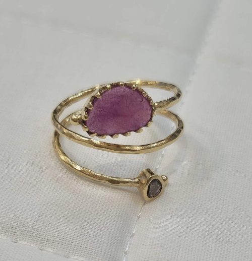 DIAMOND & STONE RING